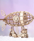3D Wooden Airship Puzzle Kit For Kids And Adults Build Your Own Model Ship In 1 To 2 Hours 176 Laser Cut Pieces With Easy Instructions And Sandpaper A Fun Family STEM Craft model displayed on a surface