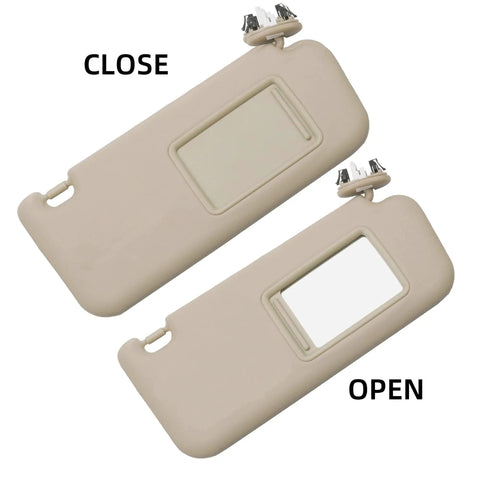 Front Right Passenger Side Sun Visor With Vanity Light For Toyota RAV4 2006 2013 Beige Replacement Part 74320 42501 A1