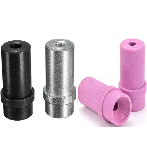 Rugged Prograde Sand Blaster Gun Kit For Sandblast Cabinets With Ceramic Nozzles, showcasing black, silver, and pink nozzle variety.