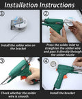 Installation instructions for Internally Heated 8 Piece Welding Tool Set With 60W Soldering Iron And Soldering Gun Ceramic Heating
