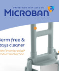 Heavy Duty Clamp On Bathtub Grab Bar Featuring Snap Fit Solid Steel Mounting Design for bathroom safety with antimicrobial protection