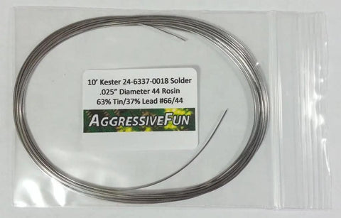 Rosin Core Solder 63/37 0.025 Inch Wire, 0.7 Ounce Spool, 30 Feet, Flux 44 for smooth flow and non corrosive residue in packaging