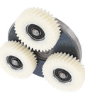Planetary Gear Motor Gear Clutch Kit For Electric Motors, Nylon 36T Gears And 88mm Clutch, showing three nylon gears.