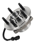 Front Wheel Bearing Hub Assembly For Ford Explorer 2002 To 2005 Lincoln Aviator 2003 To 2005 Mercury Mountaineer 2002 To 2005 5 Lug ABS Sensor Included Two Pack, showing a close-up of the hub with ABS sensor and 5 lugs.