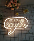 Sunshine Neon Sign For Wall Decor LED Light Up Sign For Bedroom Office Kids Room Nursery Living Room 12.2 By 9 Inches Warm White Glow