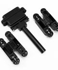 Matte Black 3D Adjustable Self Closing Hydraulic Hidden Door Hinge Soft Close 180 Degree Concealed Door Hinge Heavy Duty