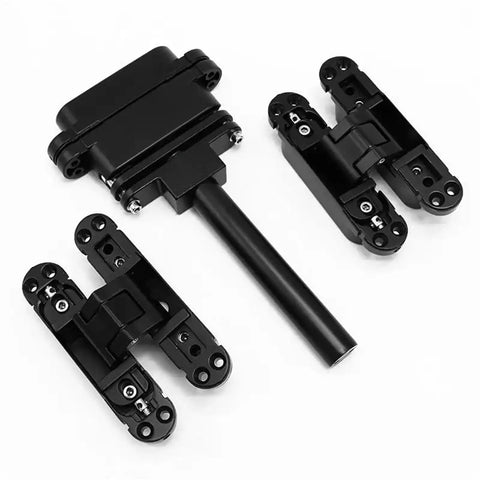 Matte Black 3D Adjustable Self Closing Hydraulic Hidden Door Hinge Soft Close 180 Degree Concealed Door Hinge Heavy Duty
