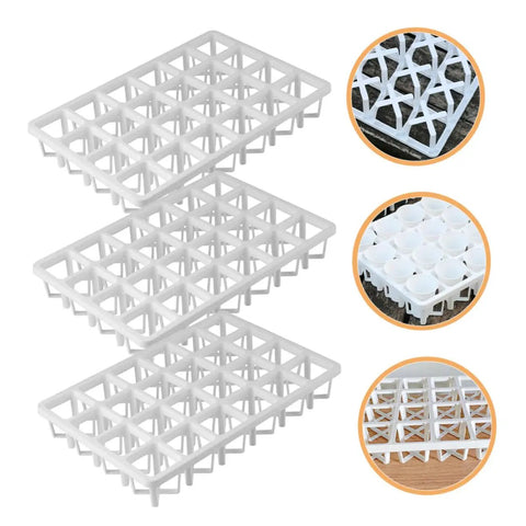 3 Piece Nursery Pot Brackets For Planting Trays Square Hole Growing Racks For Germination And Sprouting Ideal For Veggies And Flowers In Greenhouses For Home Gardeners