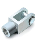 Air Cylinder Rod Clevis End Y Connector 78mm Length M16x1.5 Female Thread Iron Joint For Pneumatic Cylinders Fits 63mm Bore Inner Gap 16mm Durable Easy Install Built Tough, silver iron