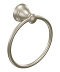 Banbury Brushed Nickel Towel Ring Built To Last, 6 Inch Aluminum Ring With Zinc Post, Lacquer Coated Finish, Wall Mount Design
