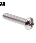 Top Notch Heavy Duty Round Head Machine Screws Slotted And Phillips Drive Number 12-24 By 1 Inch Long Rust Proof Grade 18-8 Stainless Steel Pack of 25