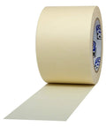 General Purpose Crepe Paper Masking Tape 60 Yards By 3 Inches Tan for Clean Removal and Easy Unwind showing roll and tape