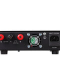 Back view of Compact Bench Ham Radio Power Supply 30 Amp AC To DC 13.8 Volts Fixed Output With Battery Backup SPS 1335 ports and fan