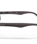 Rectangular Sunglasses RB3445 Dope Matte Black Frames And Light Grey Gradient Lenses, Lightweight Active Design, 61mm shown in side view.
