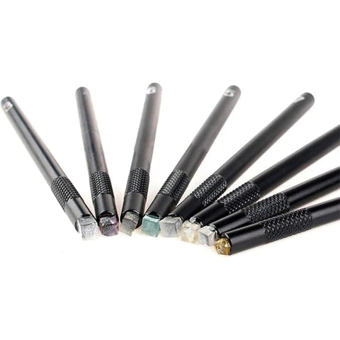 7 Piece Mohs Hardness Test Kit With 3 To 9 Scratch Tester Pens Portable Mineral Identification Kit In A Rugged Storage Box For Gem Jade Jewelry Testing And Quick Easy Rock And Mineral ID, seven scratch pens