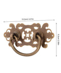 Two Pack Vintage Brass Drawer Pulls Handles For Dressers And Wardrobes, Retro Bronze Cabinet Knobs, size 10.2cm x 5.3cm