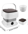Slick And Dependable Portable Washing Machine With 11L Capacity, compact design, removable spin basket for easy laundry.