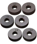 Lathe Knurling Tool Set With Double Wheel Heads Seven Piece Kit Pro Grade Top Notch Includes 0.5mm 1mm And 2mm Knurl Wheels