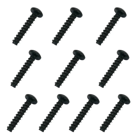 10 Pack Replacement Screws Kit For Dewalt Makita Bosch Hitachi Worx And More; heavy-duty black screws displayed separately on white background.