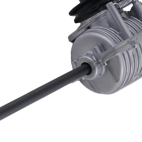 Beefed Up Transmission Assembly For Toro Timemaster 30 Inch Mowers Replacement Replaces 131-9665 120-5211 127-0656 130-2388 130-6670 With Pulley Included Heavy Duty Gearbox Upgrade, close-up with drive shaft