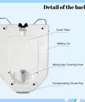Back view of Optical Digital Pupilometer With Memory Function LCD Display IPD Meter For Eyeglasses Fitting Pro Grade