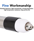 Close-up of Heavy Duty Plasma Cutting Torch Head With Straight Handle, 10-80A Range, 1 Inch Cutting Capacity, stainless steel tip