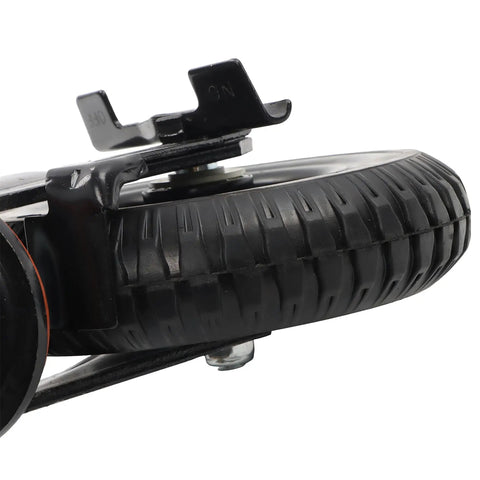 Heavy Duty 8 Inch Fence Gate Wheel Roller With Silent Rubber Tread And Bulletproof Steel Core side view showcasing durable rubber tread.
