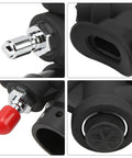 Close-up of Scuba Diving Power Inflator With 45 Degree Oral Inflation Valve And K Shaped Relief Valve For Standard 1 Inch Hose