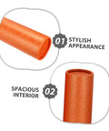 Adjustable Telescoping Poster Tube 52 to 95 cm for Posters, Blueprints and Artwork, close-up showing orange tube with patterned surface