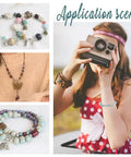 Application of Antique Silver Tube Spacer Beads 300 Pcs Tibetan Zinc Alloy 4x5mm in bracelets, necklaces, and earrings.