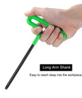 Heavy Duty T Handle Hex Key Wrench T40 Torx Star 6 Point T Key Hexagon Wrenches Spanner Repair Tool With Cushion Grip For Durable High Torque And Rust Resistant Black Oxide Coated CR V Steel 160mm Long Arm, long arm shank in hand