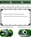 Heavy Duty Tarp With Grommets 3x6ft 14 Mil Waterproof PVC Vinyl Tarpaulin with reinforced edges and grommets illustration