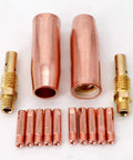 MIG Welding Kit 0.035 Inch For Tweco Lincoln 100L Torch With M3 Tip Gas Diffuser Nozzle And Brass Consumables, CNC Machined