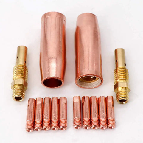 MIG Welding Kit 0.035 Inch For Tweco Lincoln 100L Torch With M3 Tip Gas Diffuser Nozzle And Brass Consumables, CNC Machined
