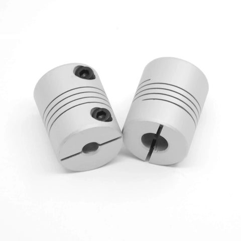 Befenybay 2pcs aluminum shaft couplings, 5-8 mm bore, 25 mm length, 20 mm outer diameter for stepper motors