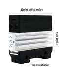 DIN Rail Solid State Relay With Built In Heatsink For Easy Box Install, DC To AC Output 24 To 480V, 3 To 32V DC Input, 40A SSR