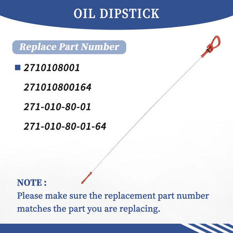 Oil Dipstick For Mercedes-Benz C250 2012 2013 2014 2015 Replacement Part 2710108001 271010800164 271-010-80-01 271-010-80-01-64