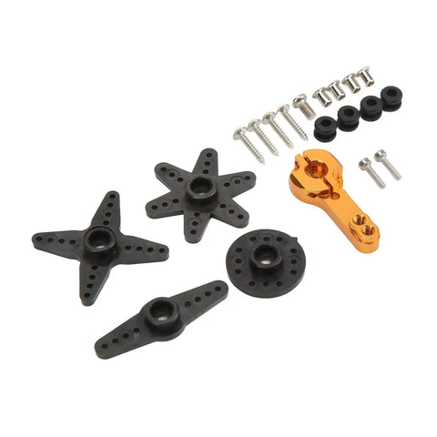 Hella Tight 25Kg Digital Metal Gear Servo Delivering Nasty Torque And Lightning Fast Coreless Response Perfect For 1/10 Scale RC Crawlers Trucks And Robotic DIY gear arms and screws set for customization.