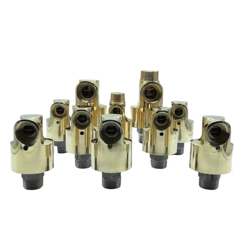 Beefy 1 Inch Brass Rotating Joint 360 Degree Swivel Connector For Water Air Oil Spray Systems HD25 DN25 Left Thread Universal Sprayer Union Durable Brass Rotary Joint For Industrial Plumbing And Hose Applications, grouped view