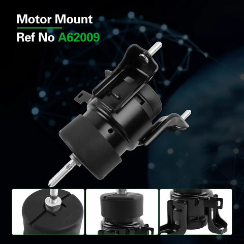 Tough Built Engine Motor And Transmission Mount Set For Toyota Camry 2007 Through 2011 showing black rubber mount with metal bracket.