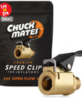 Pro Grade Quick Connect Tire Inflator Chuck Accessory Open Type Universal Valve Fit, brass chuck with packaging