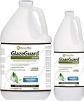 GlazeGuard High Gloss Tile and Grout Sealer Kit For Wet Look Shower Floor and Wall Protection For Ceramic Porcelain and Natural Stone Tile Two Part A and B Makes One Gallon bottles