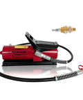 Beefy Heavy Duty High Pressure Pneumatic Foot Operated Hydraulic Pump Delivers 10000 PSI Output 0.7L Reservoir 1/4 NPT Inlet And 3/8 NPT Oil Outlet