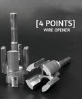2pc Dual Function Pipe Threader Tool Set For Pvc Pipe 1/2 Inch 3/4 Inch And 1 Inch Die Compatible With Electric Drill For Home Plumbing Repairs, silver wire opener tools.