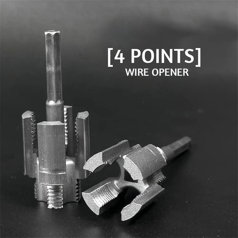 2pc Dual Function Pipe Threader Tool Set For Pvc Pipe 1/2 Inch 3/4 Inch And 1 Inch Die Compatible With Electric Drill For Home Plumbing Repairs, silver wire opener tools.