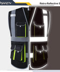 Two Pack Hi Vis Mesh Safety Vest With 10 Pockets And Zipper For Men And Women Fluorescent Neon Color ANSI ISEA Class 2 reflective view