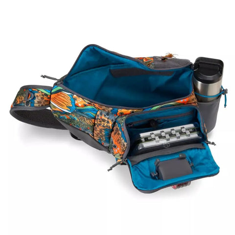 Open Fly Fishing Sling Pack Made With 100 Percent Recycled Cordura For All Day On Water Comfort 11L Of Gear Storage Unbound Brown
