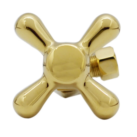 Cross Handle Compression Angle Stop Kit With Corrugated Riser Supply Line One Half Inch IPS Inlet To Three Eighth Inch OD Outlet Twenty Inch Length Polished Brass Includes Faucet And Toilet Cone Washers