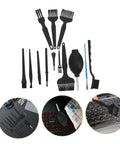 Anti Static Cleaning Brush Kit With Flexible Bristles And Handy Crank Handle For Keyboard, Sewing Machine, And Electronics Maintenance In Lab And Factory Settings Your Go To Gadget Care Kit, assorted brushes