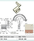 Damping hinge XK502-10Y-1.0NM, 1Pcs, zinc alloy with nickel plating, Amazon brand